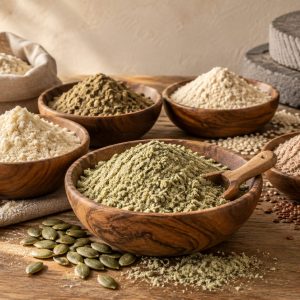 Gluten Free Defatted Seeds and Nut Flour